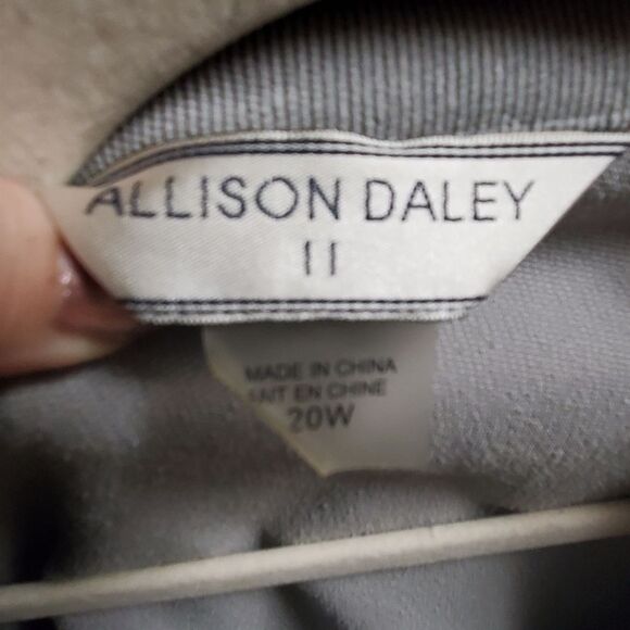 Allison Daley | Gray Corduroy Zip Front Jacket | Size 20W - Picture 2 of 7